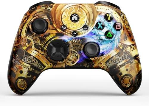 Dinosoo Wireless Controller for Xbox Series X|S, Xbox One & PC, Bluetooth, 4 Vibration Motors, TURBO, Macro, 3.5mm Headphone Jack Steampunk - Upgrading with a PC before connecting to X-box