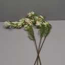 Hollyone 3Pcs Green-Pink Artificial Flowers Silk 26.3" Fake Protea Flower with Long Stem Faux Flowers Arrangement Branch with 6 Heads for DIY Wedding Party Centerpiece Floral Bouquets Table Home Decor