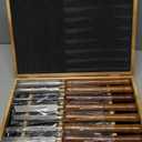 8-Pieces HSS Wood Turning Tools Lathe Chisel Set with Wooden Box