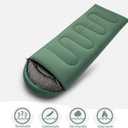 Wind Tour 3 Season Lightweight Waterproof Sleeping Bag Indoor & Outdoor for Hiking Backpacking Camping Traveling, 2.2 lb | Green 