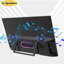 Prechen 27 Inch 2K QHD 100Hz Touchscreen Monitor 10 Point Multi Touch IPS Portable Display, 2560x1440 USB-C HDMI Laptop Monitor with Adjustable Stand & Speakers