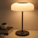 Solar LED Cordless Table Lamp Portable 4000mAh Rechargeable Bedside Table Lamp with Stepless Dimming & 2 Color Temperatures for Patio, Bar, Restaurant, Home, Bedroom, Dining