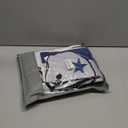 VIVIHOME 2PCS American Football Duvet Cover Set, Twin Bedding Sets, Sports Bedding, Grey White Navy Blue Striped Comforter Cover, Modern Bedroom Decor for Men Husband Boyfriend Teen Boy, 1 Pillow Sham