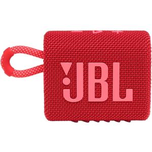 JBL Go 3: Portable Speaker with Bluetooth, Built-in Battery, Waterproof and Dustproof Feature - Red (JBLGO3REDAM) 