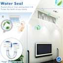 3/4 Inch Standard Condensate Trap with Cleaning Brush, PVC U Trap for HVAC Systems, Air Conditioner, Effectively Drains Condensate(2 Pack)