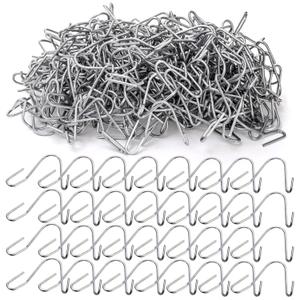 ZENFUN 250 Pcs T-Post Wire Clip Galvanized Steel Fence Clips, Convenient Pre-Cut Wire Ties, Rust Resistant T Post Fence Clips for Securing Wire Garden Farm Highway Sport Fences
