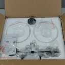 WOSHITU Black Bathroom Vanity Light Fixtures: Bathroom Lighting Fixtures Over Mirror 17.3 inch with Milky White Frosted Glass, 2-Lights Mid Century Modern Vanity Lighting Wall Light(Exclude Bulb)