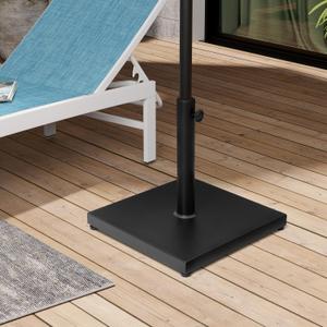 Outdoor Umbrella Base, 55lbs Heavy Duty Patio Umbrella Stand | Square Concrete Base, Suitable for 6-12FT Most Market Umbrella, for Deck, Lawn, Poolside