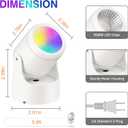 URTOM 6W RGBW Uplighting Indoor Color Changing Up Lights Indoor with Remote Dimmable LED Spot Lights for Home Aluminum Accent Lighting for Party Plant Decor with 5.9 FT Plug Cord, 2 Pack