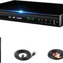 Blu Ray DVD Player, WISCENT Full HD 1080p Home Theater Disc System, Region A/1 Blu-Rays,HD Blu-Ray DVD Player for TV with Coaxial Audio/HDMI/AV/Output, USB Input, Built-in PAL NTSC
