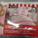 Jay Franco Sheet Set with Fitted, Flat Sheets & Pillow Cover - Ultra-Soft Bedding with Pillowcase for Room Decor, Pink - Hello Kitty, 4 Piece Queen