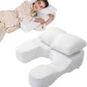 ROYALAY Side Sleeper Pillow with Arm Hole for Shoulder Pain, Memory Foam Pillow for Adults with a Removable Cover, Shoulder Relief System, Wedge Pillow for Acid Reflux Relief