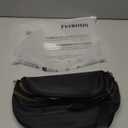 Spacious Nylon Crossbody Bag Bum Bag Handbags Wallets Purses Trendy Shoulder Bag for Women (black)