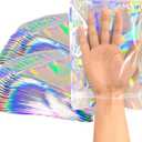 Holographic Bags 100pcs Mylar Bags 5x7 inches Resealable Bag with Party Favor Bag Coffee Storage for Small Business
