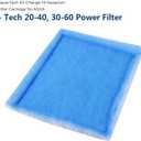 10PACK Fish Tank Filters, Aquarium Rite Size C Filter Cartridges Fit for EZ-Change #3 20-40/30-60 Gallon Fish Tank Power Filter Replacement