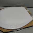 BEMIS 500EC 390 Toilet Seat with Easy Clean & Change Hinges, 1 Pack Round, Cotton White