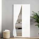 EVA Insulated Door Curtain Magnetic Screen Door Frosted Privacy Door Screen with Full Magnets Easy Install Screen Size 34x82 inch Fit Door Size 32x80 inch (White)