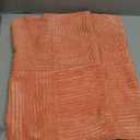 HWY 50 Orange Corduroy Patchwork Throw Pillow Covers 12x20 Inch Rectangle, Set of 2, Soft Cozy Textured Decorative Cushion Cases for Couch Sofa Bed Living Room, Boho Striped Home Decor