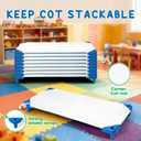 Comfyanno Cot Sheets for Daycare Toddler Size - Fits 23" x 40" Cot, 10 Pack Bulk, Daycare Essentials, Soft & Comfortable Fitted Cot Cover, Preschool Kids Nap Time Sheets, Brushed Microfiber - White