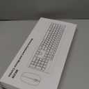 Wireless Keyboard and Mouse Combo, Full Size Silent Ergonomic Keyboard and Mouse, Long Battery Life, Optical Mouse, 2.4G Lag-Free Cordless Mice Keyboard for Computer, Mac, Laptop, PC, Windows(White)