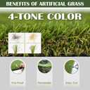 1.38" Artificial Grass Turf 6.5 x 10 FT, Indoor Outdoor Garden Lawn Landscape Patio Turf Grass Rug, Dog Grass Turf Pads Mat, Thick Fake Faux Turf, Dog Pets Grass Mats for Puppy Training