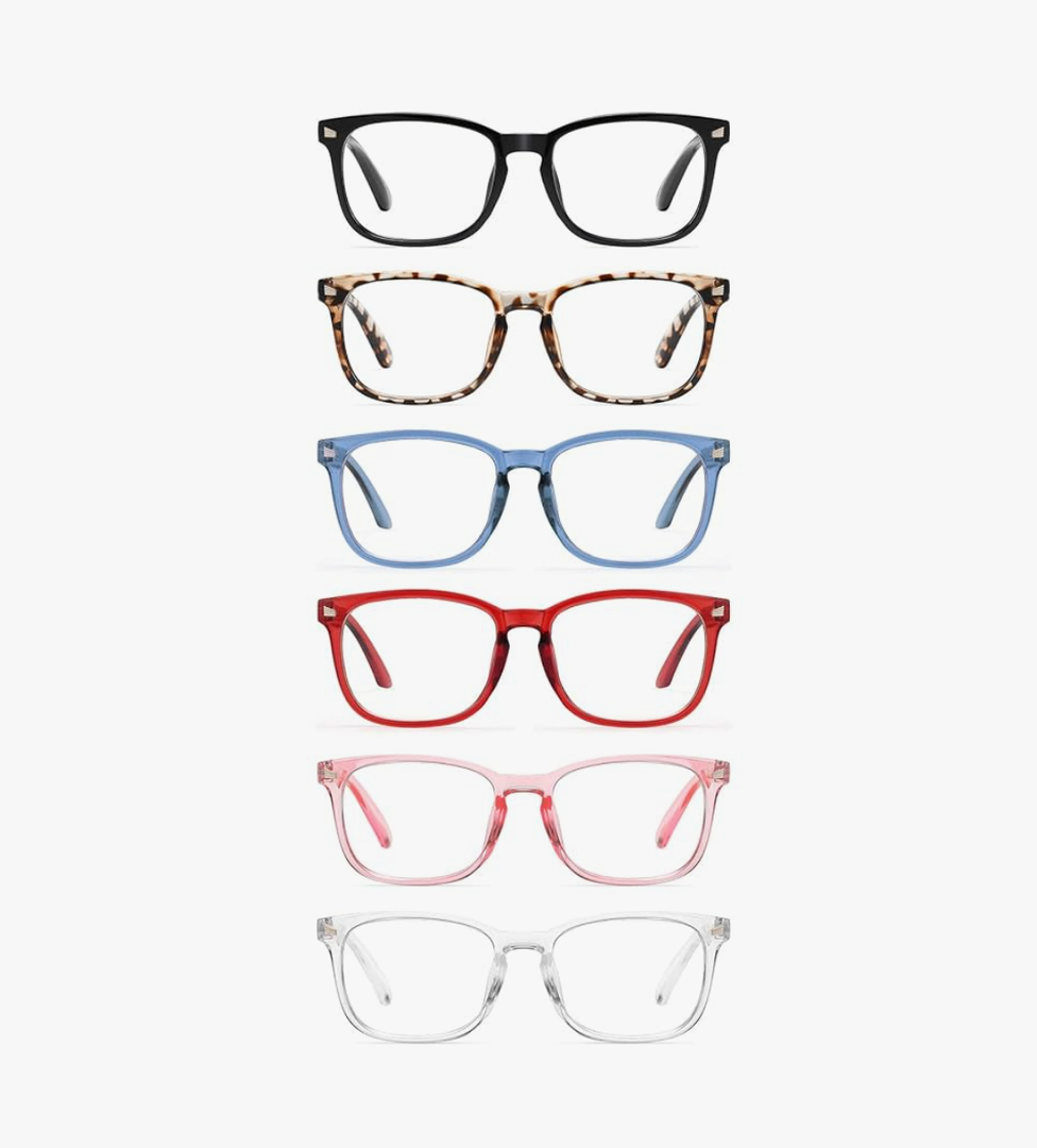 CCVOO Mix & Match Reading Glasses for Women - Lightweight, Comfortable Fit, Clear Vision - Blue Light Blocking 2.75, 6 pack mix