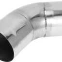Motoforti 5" OD 45 Degree Mandrel Exhaust Tube Car Exhaust Pipe Mandrel Bend DIY Custom Tubing Pipe 5.91" Leg Length T304 Stainless Steel Silver Tone
