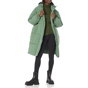 Amazon Essentials Women's Oversized Long Puffer Jacket ), Sage Green, 3X