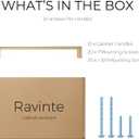 Ravinte 10 Pack Solid 7-1/2 Inch Square Cabinet Handles - Champagne Bronze Pulls for Drawers and Kitchen Cabinets - Hardware Handles