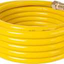 33ft 3/4'' CSST Natural Gas Line Gas Tubing Pipe Kit for Construction Heaters NG Appliance Propane Equipment with 2 Male Fittings (33ft 3/4'')