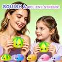 Colorful Yellow Squishy 2.0 Dumplings Mystery Box,New Dumplings 2.0 Squishys Blow Bubbles,Toy Dumpling Stress Balls Fidget Sensory Balls,Rainbow Dumpling,Cute Anxiety Relief Fidget