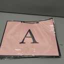 3 x Eaureum Personalized Initial A Gift Bags for Girls Women, 13" Pink Initial A Gift Bags for Birthday Wedding Holidays Party Decorations for Her Girls Women Daughter Granddaughter Friends Wife