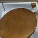 Tribesigns Small Round End Table for Living Room, C-Shaped Sofa Side Table for Couch, Retro Boho Bedside Nightstand, Brown (18.89"D x 18.89"W x 23.62"H)