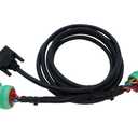 DB15 to Green Type 2 J1939 Male and Female Splitter Y Cable for Truck ELD Device