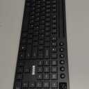 Wireless Keyboard and Mouse Combo, MARVO 2.4G Ergonomic Wireless Computer Keyboard with Phone Tablet Holder, Silent Mouse with 6 Button, Compatible with MacBook, Windows (Black)