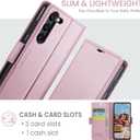 for Samsung Galaxy S23 Plus Case Wallet with RFID Blocking Card Holder, PU Leather Kickstand Protective Flip Phone Cover Fit for Galaxy S23 Plus 6.6", Rose Gold
