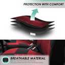 FH Group Full Set Travel Master Car Seat Covers, Airbag and Split Rear Car Seat Cover Universal Fit Interior Accessories for Cars Trucks SUV, Automotive Seat Covers, Burgundy