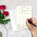 Fall in Love Bridal Shower Invitations With Envelopes And RSVP Cards - Blank Autumn Wildflower Design With Hand Writable Fields - Wedding Invitations Set of 20(4 x 6 Inch)(004)