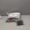 QPAU Inflatable Toddler Travel Bed with 3-Sided Safety Bumpers, Extra Large Kids Air Mattress, Includes Detachable Mattress, Portable for Camping, Travel, Home Use (Grey)