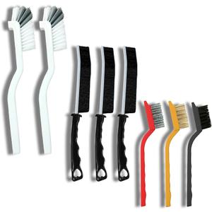 3 x Betanull Crevice Cleaning Brush Set, Multi-Purpose Hard Bristle Brushes for Deep Cleaning Kitchen, Bathroom, Grout, Sink, Cup, Teapot, Bottle, Blender, Corners, Tight Spaces & More
