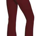 Houmous Inseam Women's Cotton Bootcut Pants Inner Pocket, Small