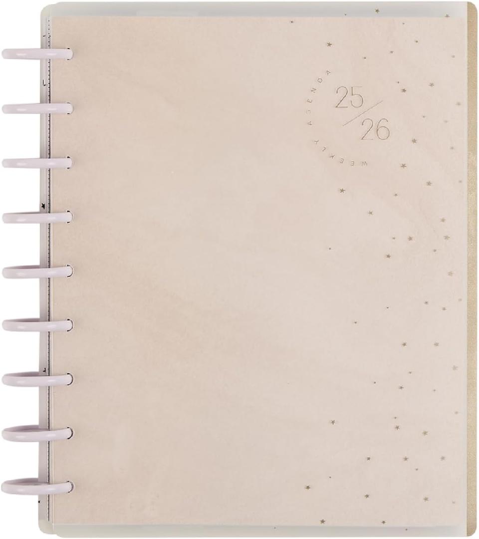Happy Planner Disc-Bound 12-Month July 2025June 2026 Planner with 3 Extra Months, Classic Size, Student Layout, Cosmic Plans