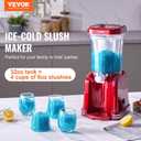 VEVOR Slushie Machine for Home, 32oz Tank Home-use Margarita Machine, Smoothie Frozen Drink Maker with Food-grade Materials, Slushy Machine for Home DIY, Kids' Parties, Red