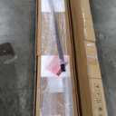 FREDBECK 28 x 84 inch Glass Barn Door with 5 FT Barn Door Hardware Kit & Handle Included,5-Panel Frosted Glass,LVL Wood Panel,Water-Proof PVC Surface,Pre-Drilled Holes,Need Assembly