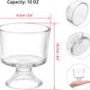BSTKEY 6PCS Set 10 oz Glass Dessert Bowls/Cups, Cute Footed Dessert Bowls for Ice Cream Trifle Fruit Pudding Snack Salad Condiment Sundae Cocktail Drinks Party