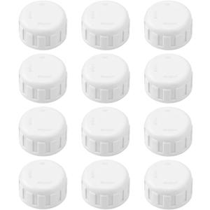 2 x 12pcs 1/2 Inch PVC Pipe Fitting End Female Thread Cap Plug Adapters, PVC Cap for Plumbing DIY Projects Pipe Repair & Irrigation Systems, BSPT Connection (White)