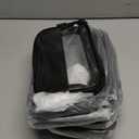 Buryeah 12 Pieces Toiletry Bags Bulk for Women Men Translucent Small Travel Makeup Pouch Portable Waterproof Organizer Set for Accessories Toiletries Gifts for Wedding(Black)