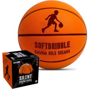 GalaHub Silent Basketball Airless Indoor Training Ball 2026 New Upgraded Soft Foam Noiseless Basketball | Soundless Ball for Indoor Training and Quiet Dribbling | Gift for Sport Lover (Size-7)
