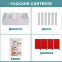 Aobiono Multi Level Smart Drawer Organizer, Multi Tier Expandable Storage Collapsible Foldable Trays for Jewelry, Cosmetics, Makeup, Tools, Battery (White, Single Row - 2 Levels)