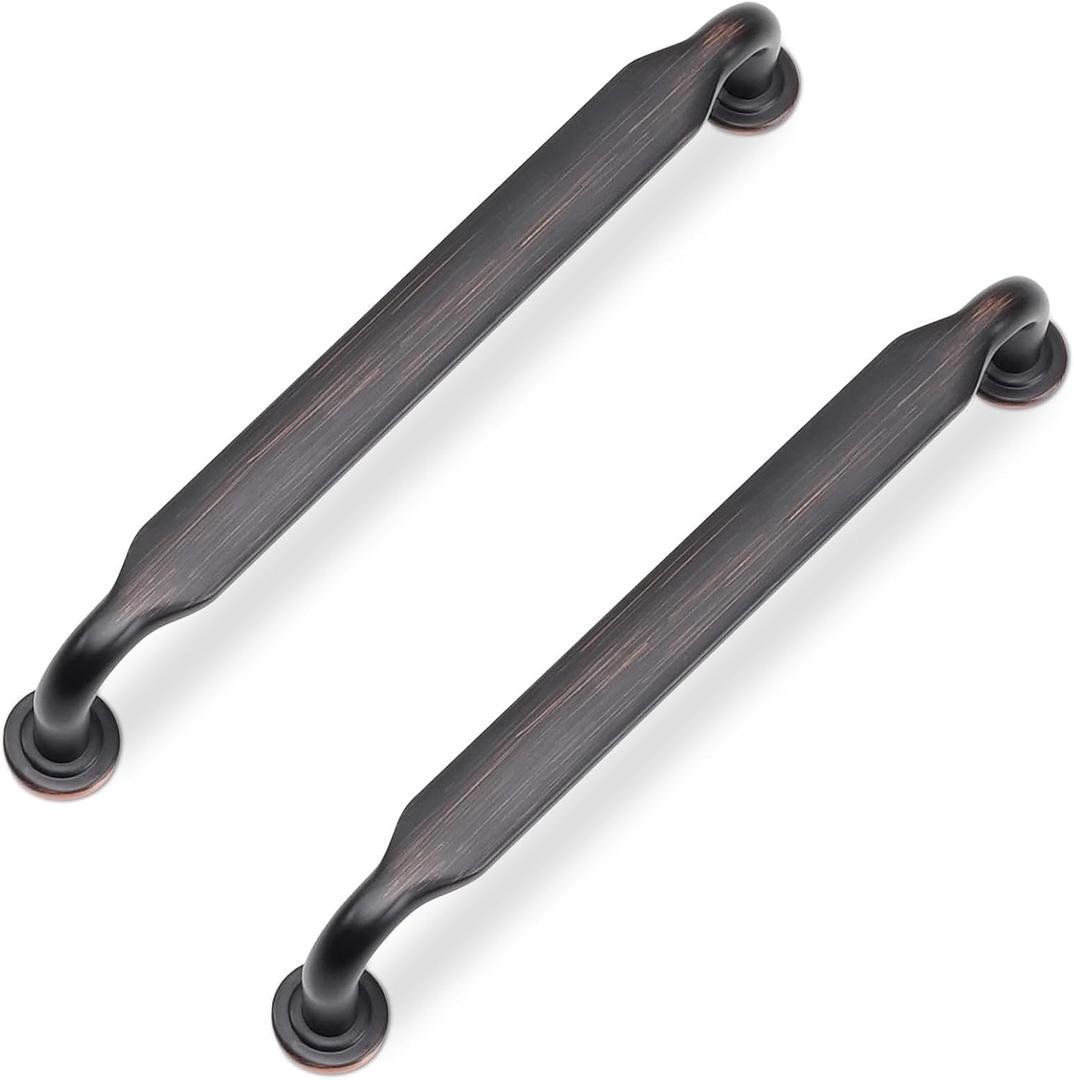 10 Pack 6-1/4 Inch Cabinet Pulls Oil Rubbed Bronze Kitchen Cabinet Handles Zinc Alloy Drawer Pulls Solid Cabinet Hardware